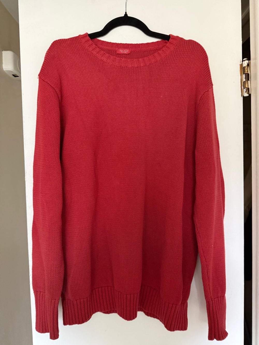 Brandy Melville Red Knit Crewneck Sweater